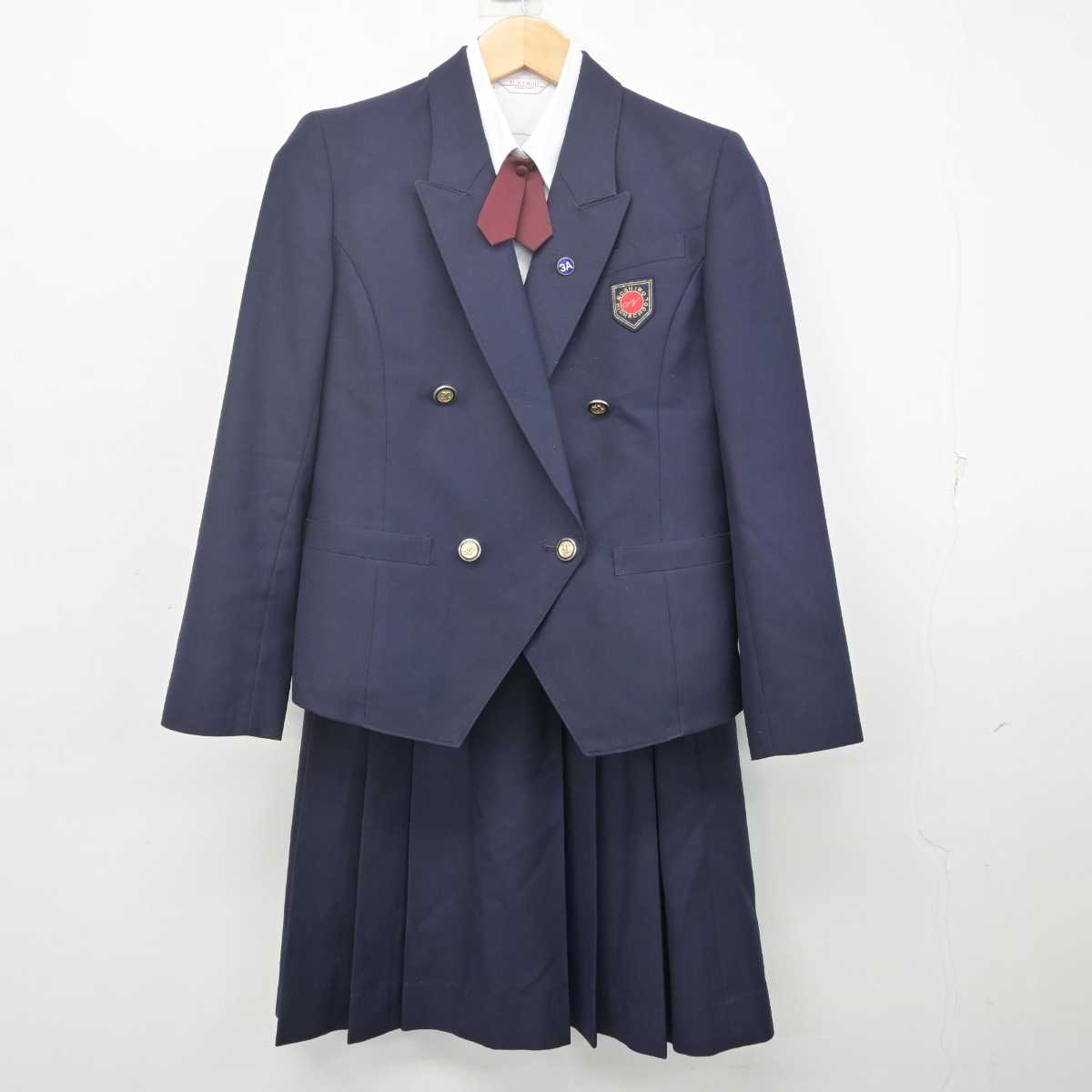 【中古】秋田県 能代高等学校 女子制服 6点 (ブレザー・ベスト・シャツ・スカート) sf070090