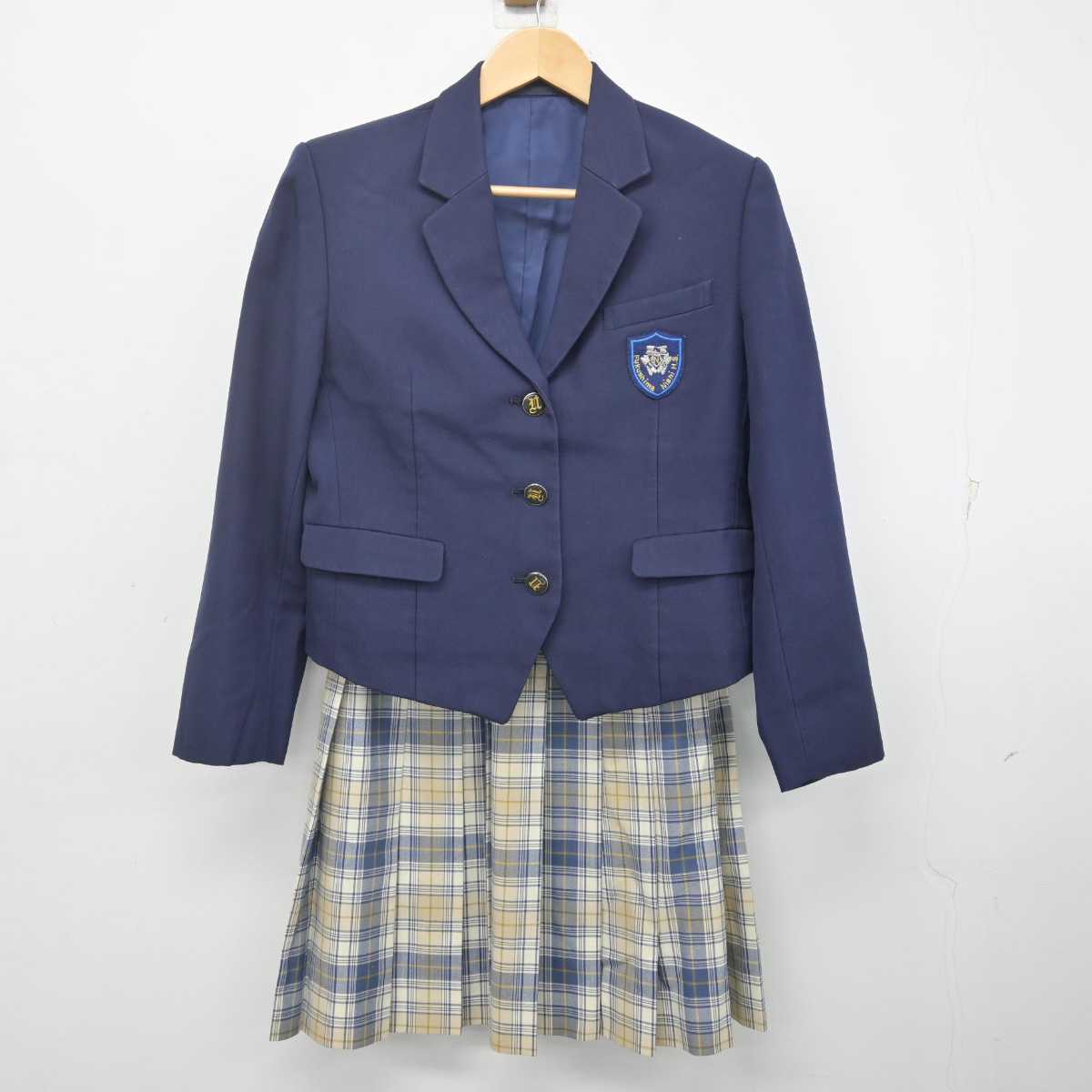 【中古】福島県 福島西高等学校 女子制服 2点 (ブレザー・スカート) sf070092