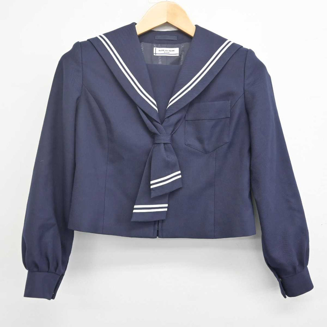 【中古】北海道 札幌市立日章中学校 女子制服 3点 (セーラー服・ジャンパースカート) sf070102