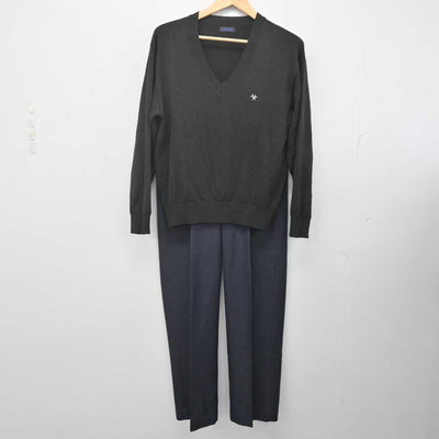 【中古】東京都 白?高等学校 男子制服 4点 (学ラン・ニット・ズボン) sf070104