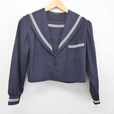 【中古】大阪府 佐野高等学校 女子制服 2点 (セーラー服・スカート) sf070115