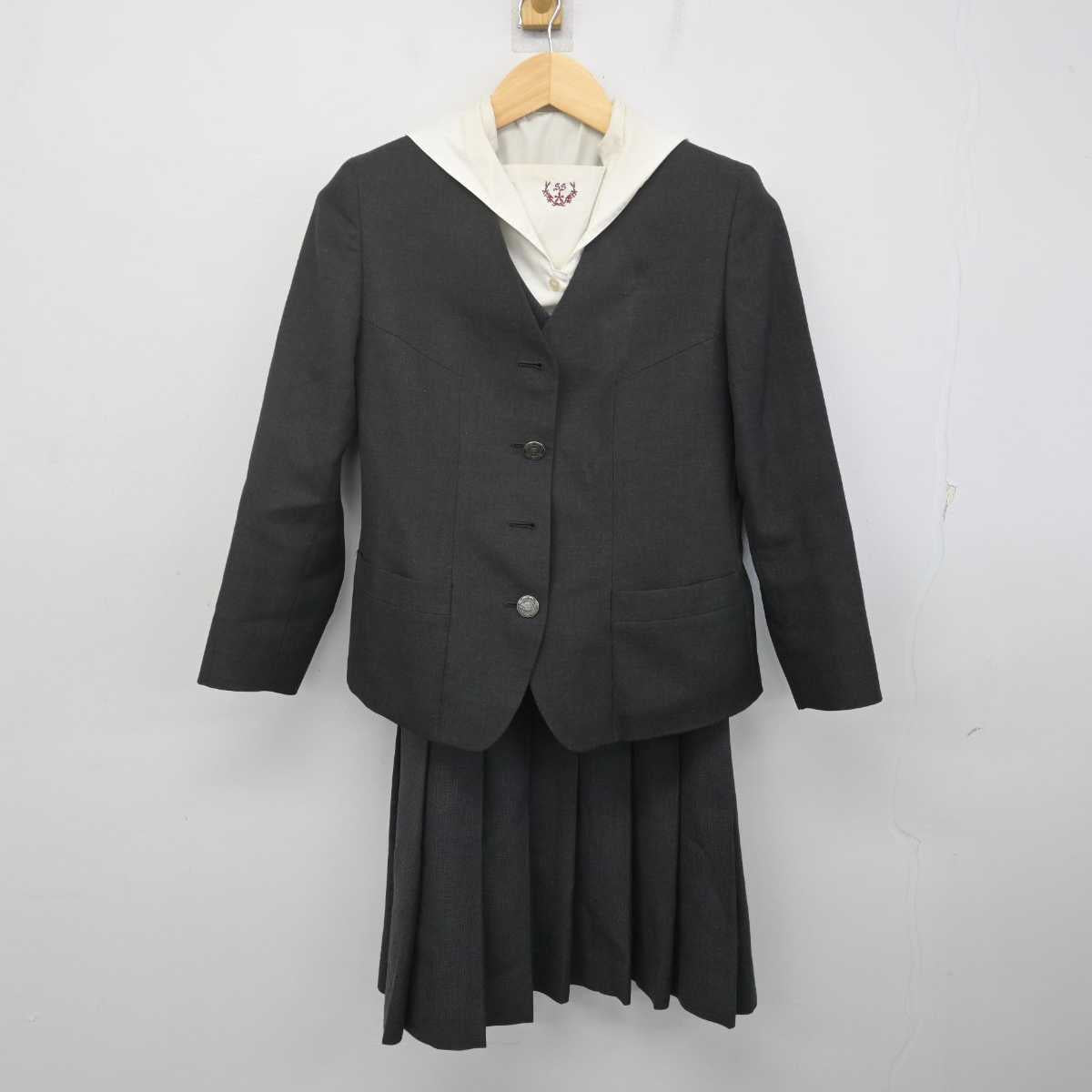 【中古】奈良県 榛生昇陽高等学校 女子制服 4点 (ブレザー・ブラウス・ジャンパースカート) sf070117