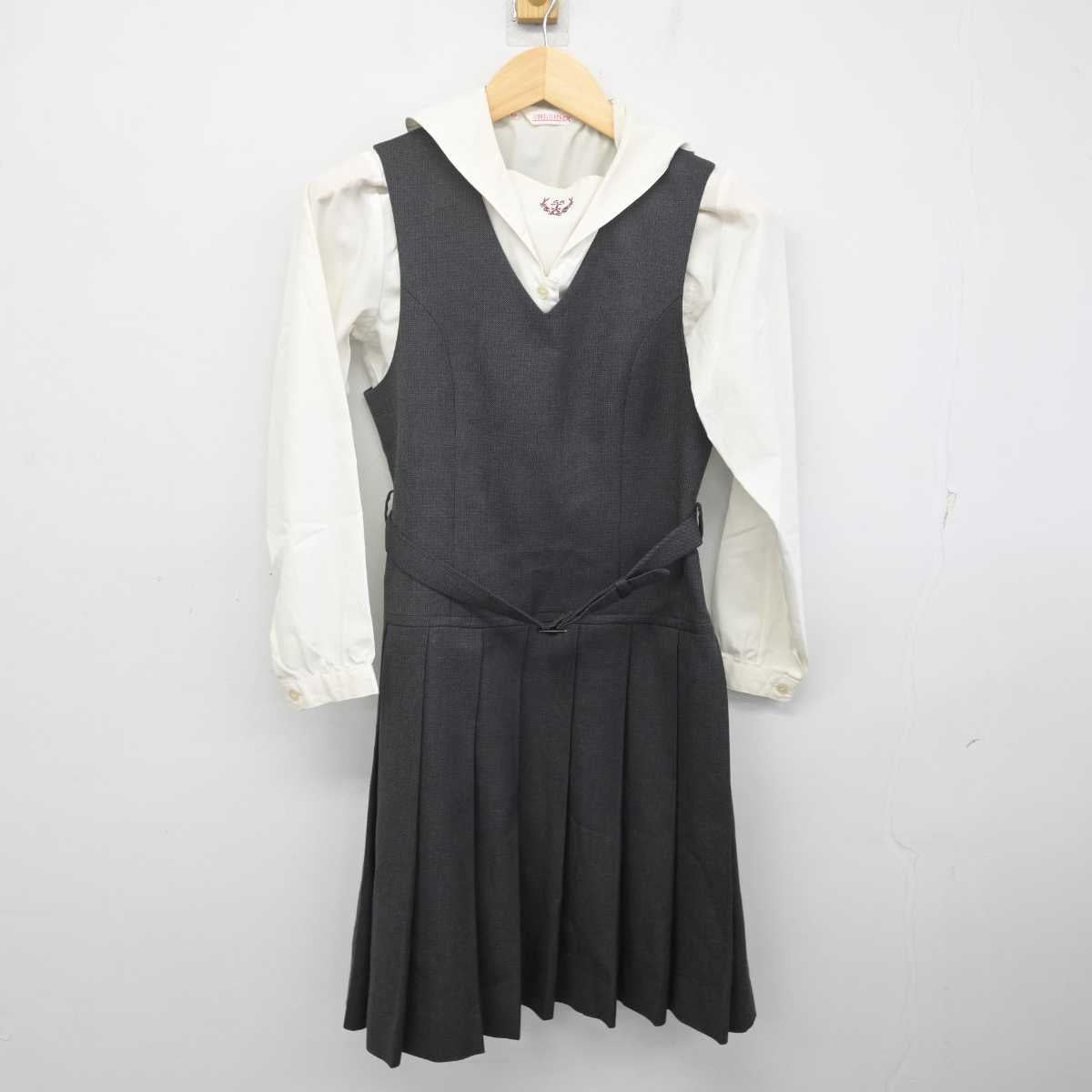 【中古】奈良県 榛生昇陽高等学校 女子制服 4点 (ブレザー・ブラウス・ジャンパースカート) sf070117