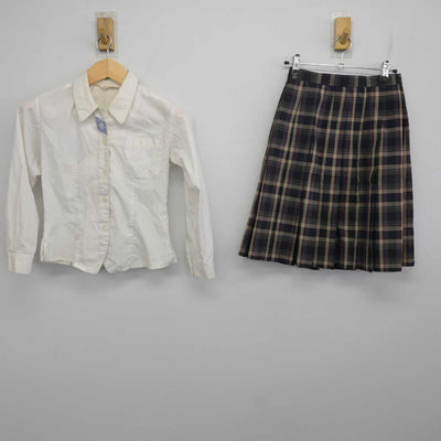 【中古】奈良県 新庄中学校 女子制服 2点 (シャツ・スカート) sf070120