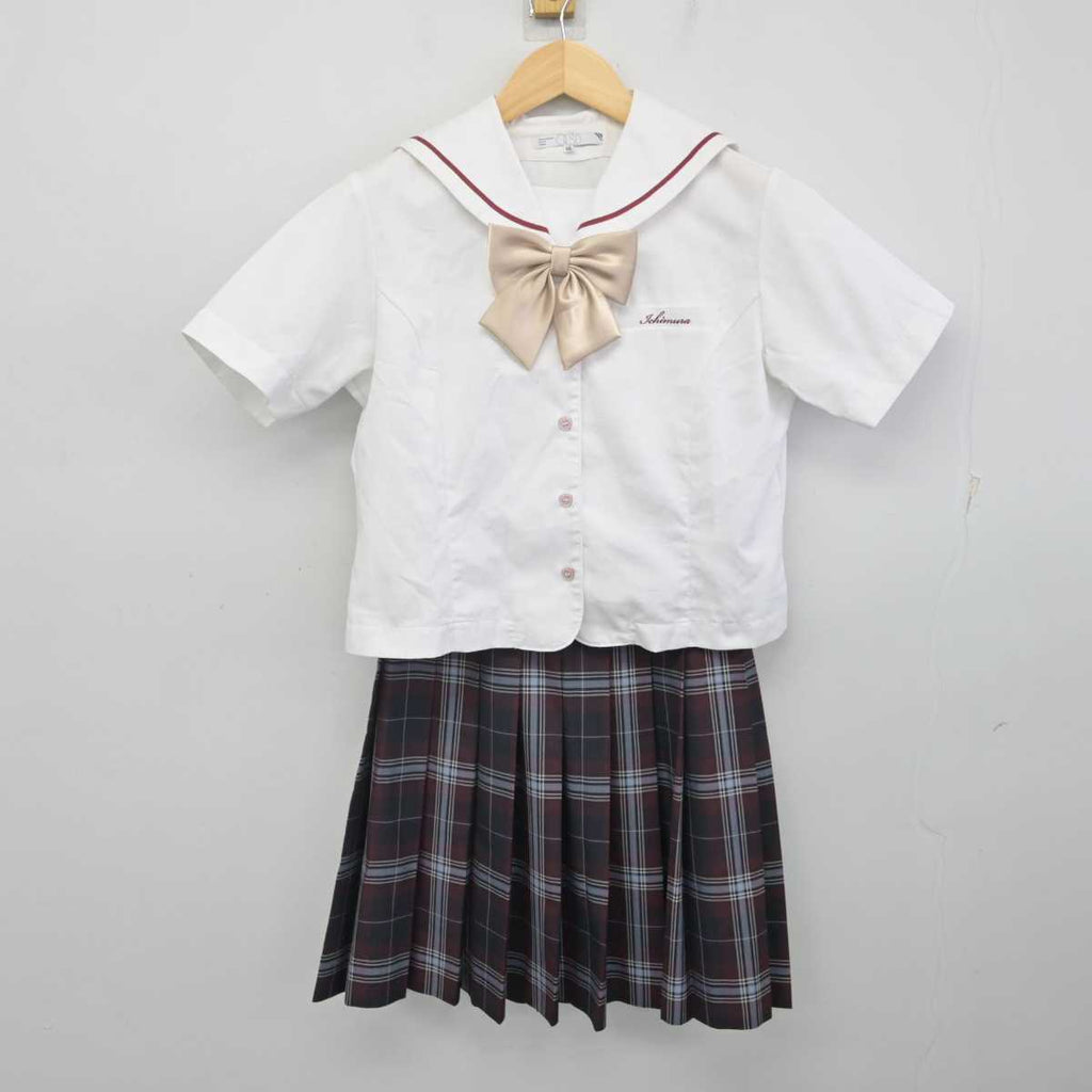 【中古】愛知県 名古屋経済大学市邨高等学校 女子制服 3点 (セーラー服・スカート) sf070125