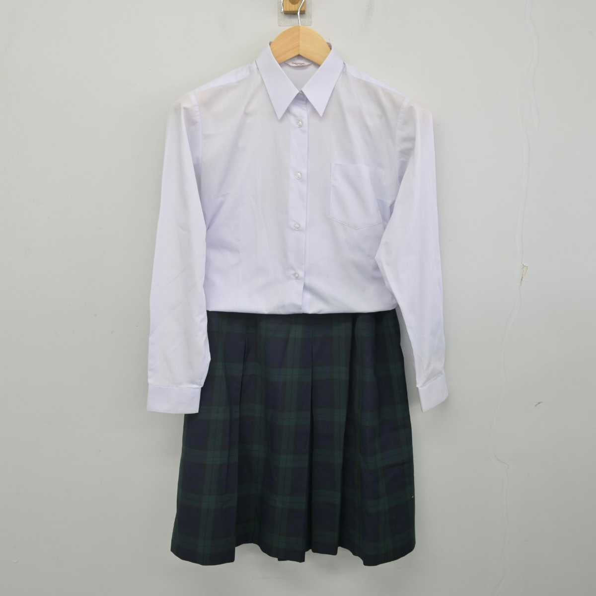 【中古】熊本県 東稜高等学校 女子制服 3点 (ベスト・シャツ・スカート) sf070132