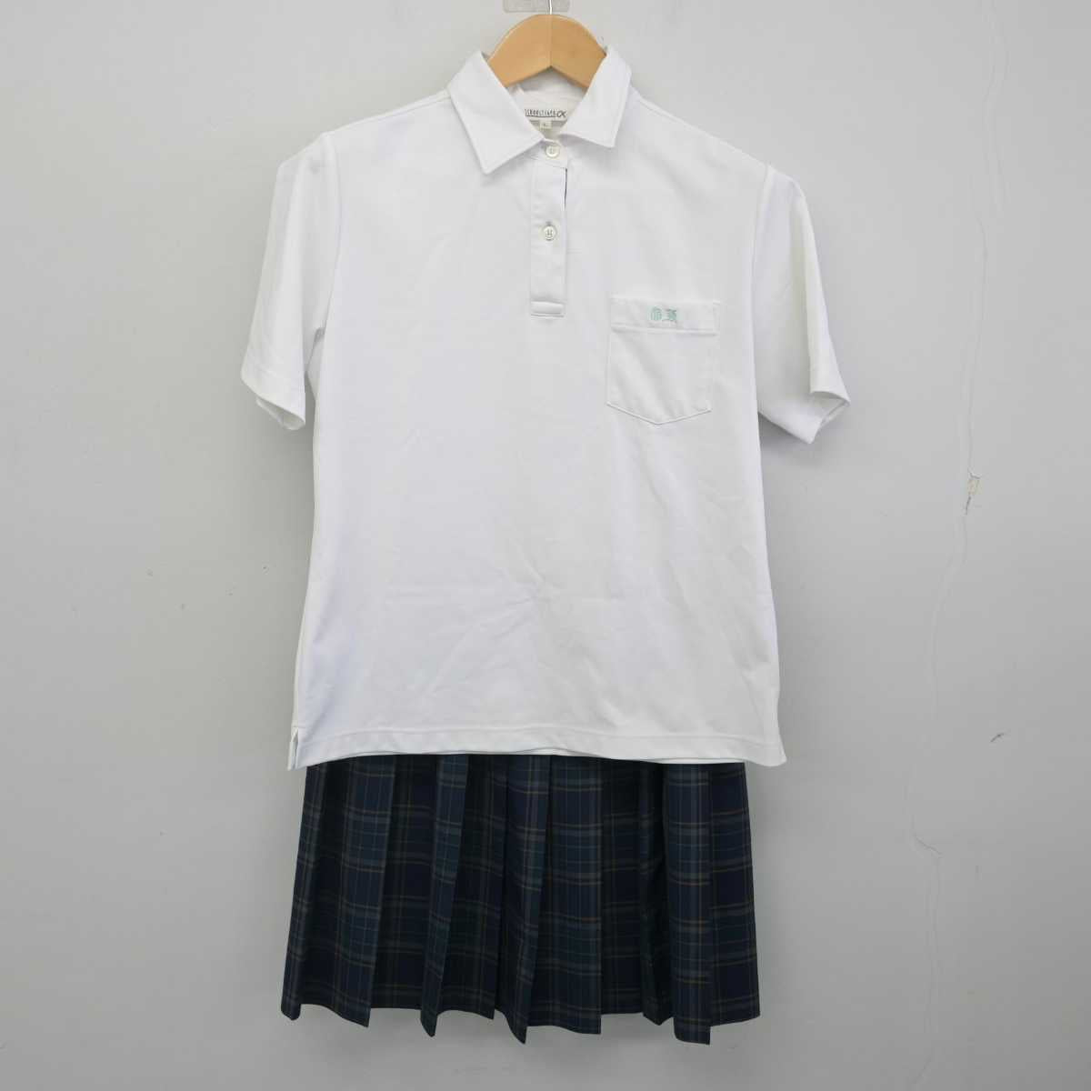 【中古】岐阜県 岐阜東高等学校 女子制服 2点 (シャツ・スカート) sf070137