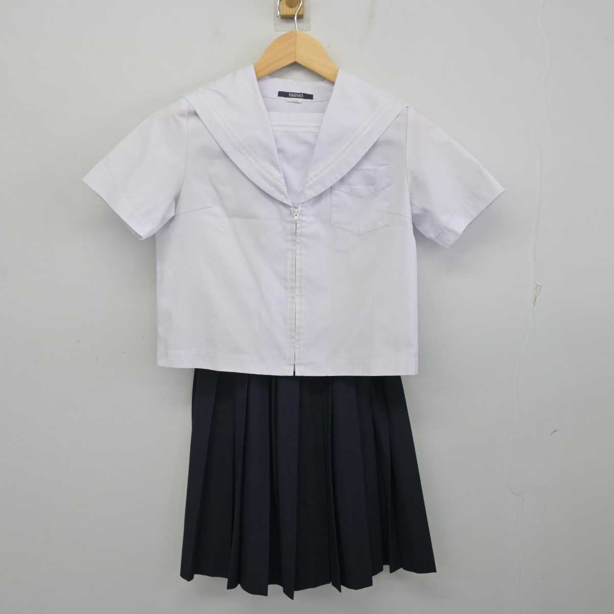 【中古】山口県 小郡中学校 女子制服 2点 (セーラー服・スカート) sf070141