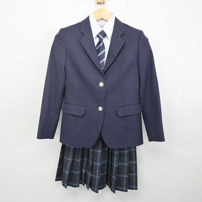 【中古】福島県 小名浜海星高等学校 女子制服 5点 (ブレザー・シャツ・スカート) sf070143