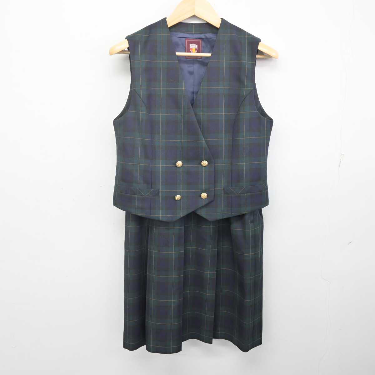 【中古】北海道 光陽中学校 女子制服 4点 (ブレザー・ベスト・スカート) sf070158