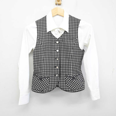 【中古】 事務服 女子制服 2点 (ベスト・シャツ) sf070160