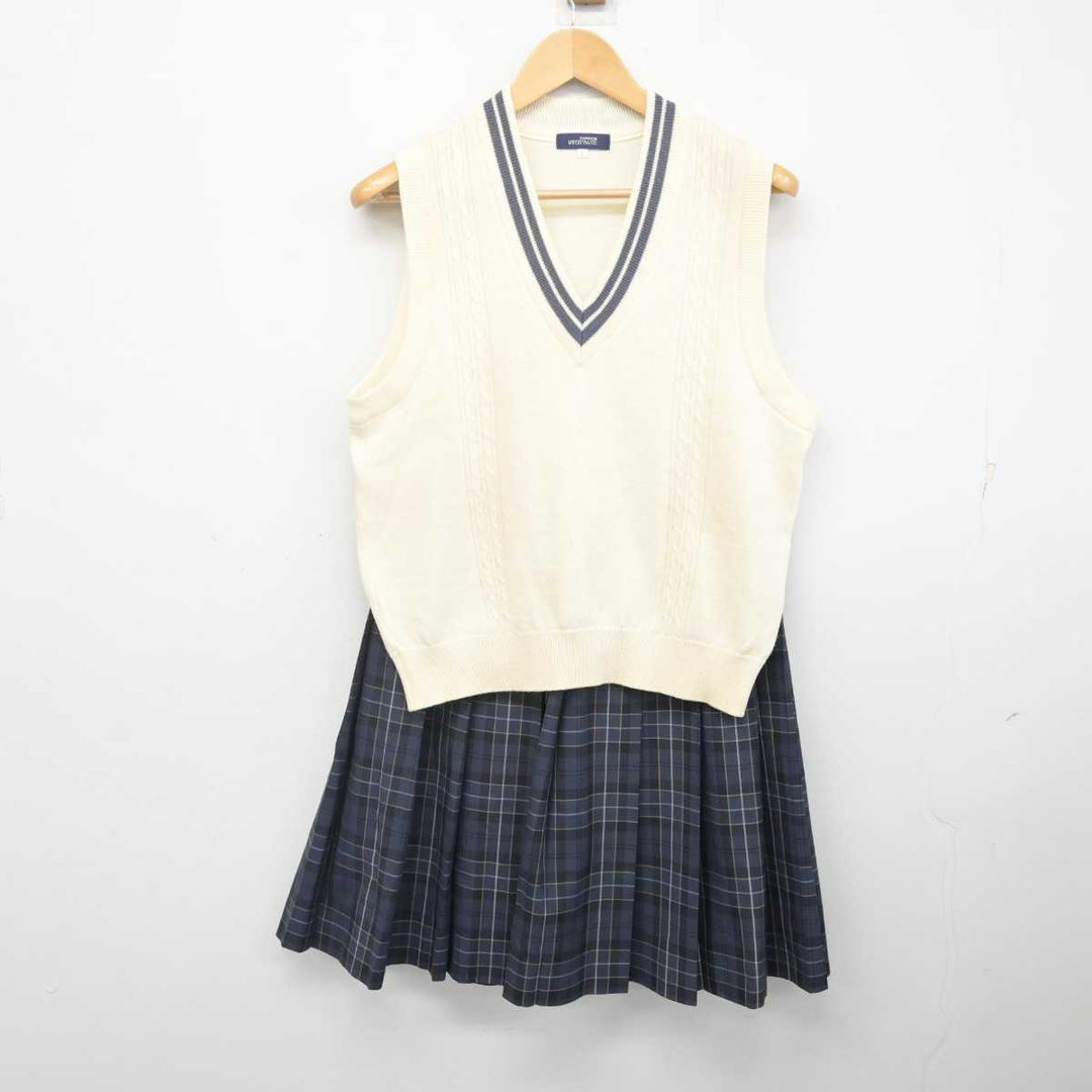 【中古】埼玉県 川越市立城南中学校 女子制服 2点 (ニットベスト・スカート) sf070171