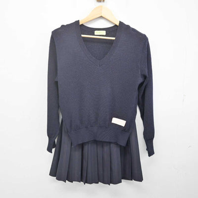 【中古】東京都 大妻中野中学校・高等学校 女子制服 2点 (ニット・スカート) sf070178