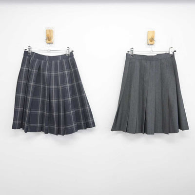 【中古】東京都 大妻中野中学校・高等学校 女子制服 3点 (ニットベスト・スカート) sf070180