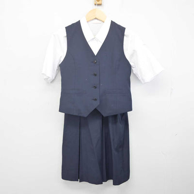 【中古】埼玉県 春日部女子高等学校 女子制服 3点 (ベスト・シャツ・スカート) sf070194