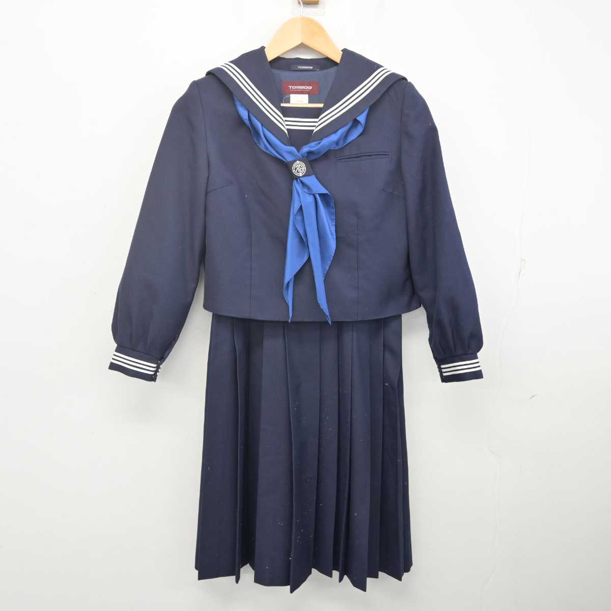 【中古】埼玉県 春日部市立大沼中学校 女子制服 2点 (セーラー服・ジャンパースカート) sf070196