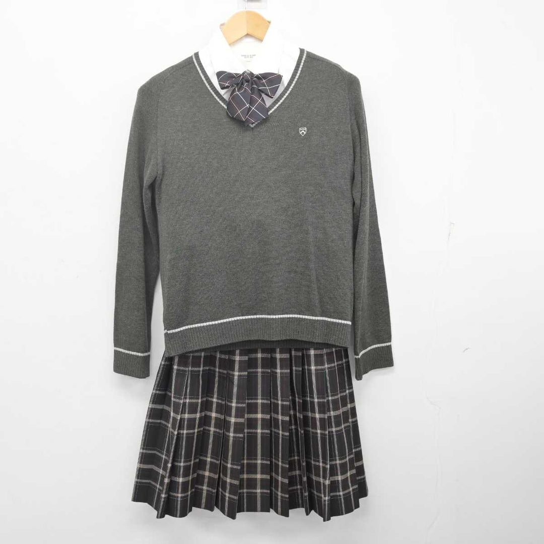 【中古】愛知県 岡崎城西高等学校 女子制服 6点 (ブレザー・ニット・シャツ・スカート) sf070201