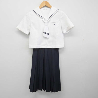 【中古】東京都 武蔵野女子学院中学校・高等学校 女子制服 3点 (セーラー服・スカート) sf070229