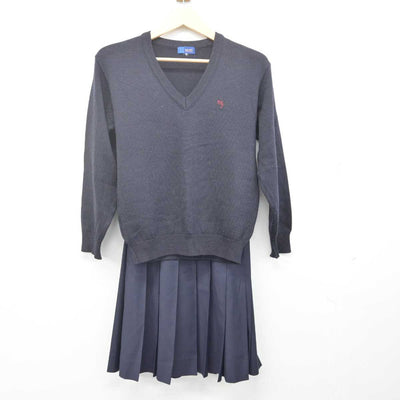 【中古】東京都 武蔵野女子学院中学校・高等学校 女子制服 2点 (ニット・スカート) sf070230