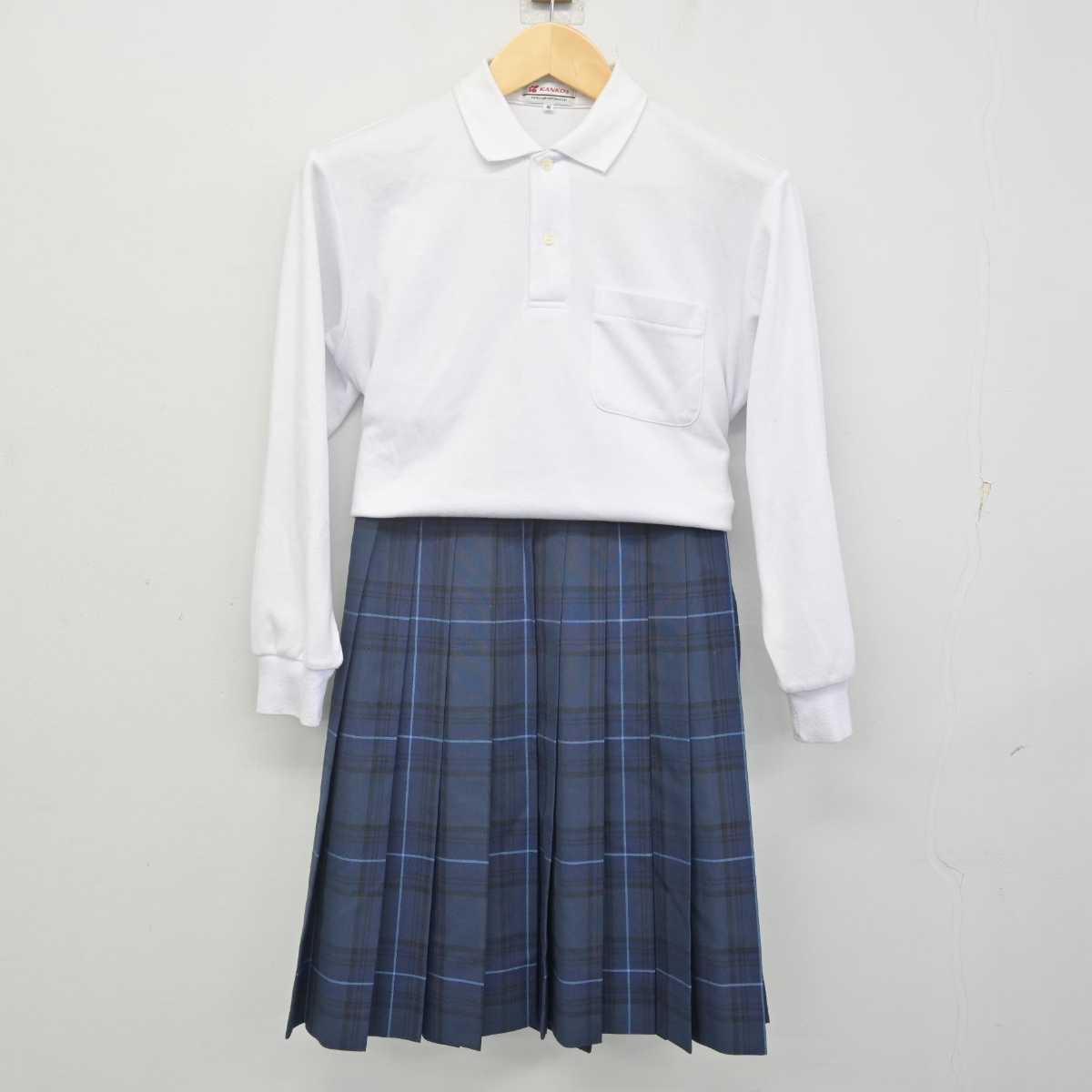 【中古】三重県 橋北中学校 女子制服 2点 (シャツ・スカート) sf070250