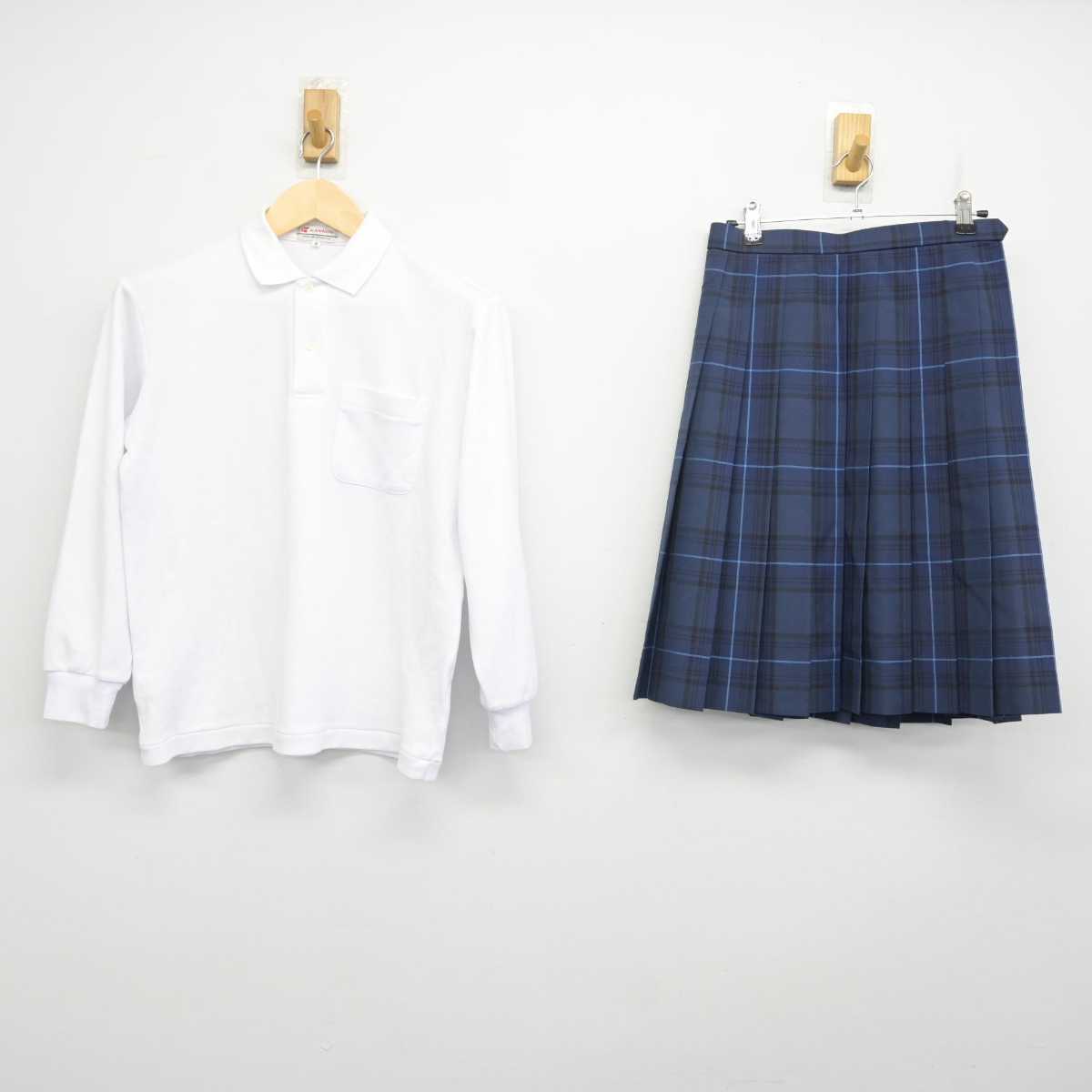 【中古】三重県 橋北中学校 女子制服 2点 (シャツ・スカート) sf070250