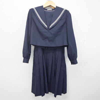 【中古】福岡県 席田中学校 女子制服 2点 (セーラー服・ジャンパースカート) sf070259