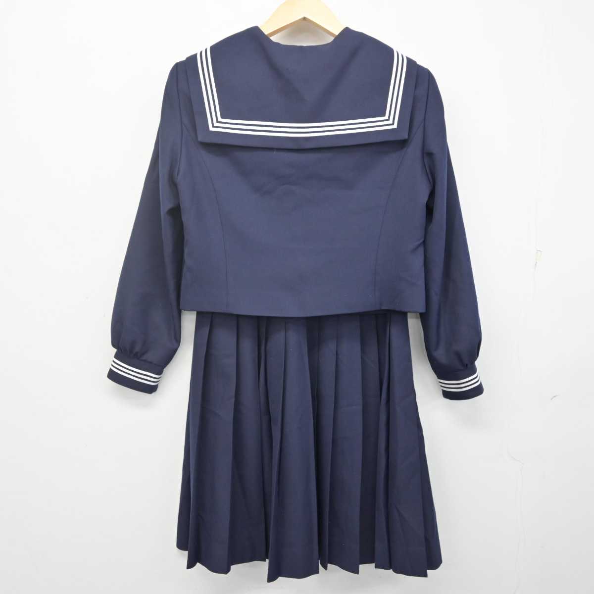 【中古】山形県 鶴岡市立第二中学校 女子制服 3点 (セーラー服・スカート) sf070267