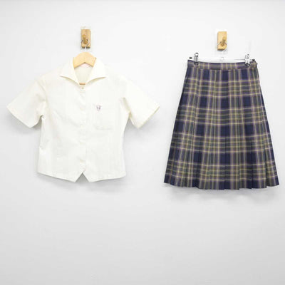 【中古】愛知県 愛知工業大学名電高等学校 女子制服 2点 (シャツ・スカート) sf070273