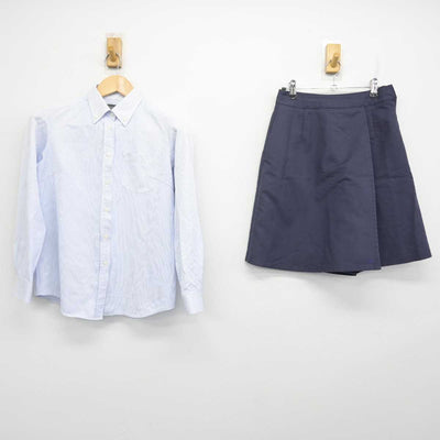 【中古】大阪府 水都国際中学校・高等学校 女子制服 2点 (シャツ・スカート) sf070282