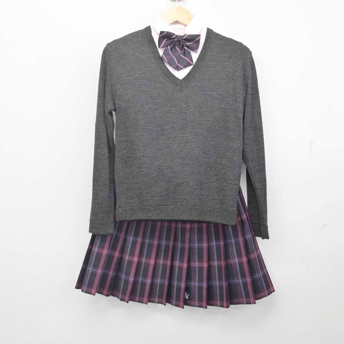 【中古】埼玉県 秋草学園高等学校 女子制服 5点 (ブレザー・ニット・シャツ・スカート) sf070288