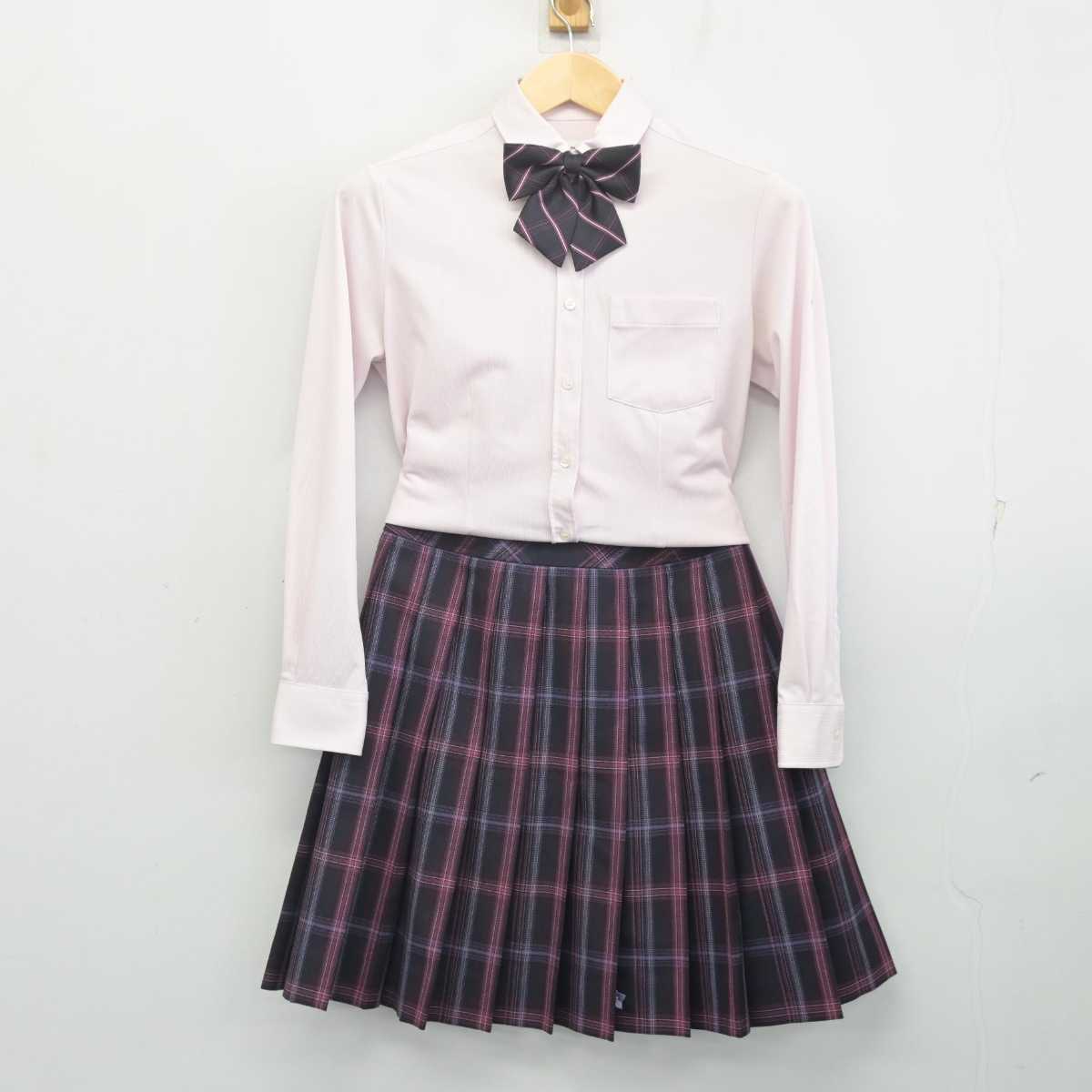 【中古】埼玉県 秋草学園高等学校 女子制服 5点 (ブレザー・ニット・シャツ・スカート) sf070288