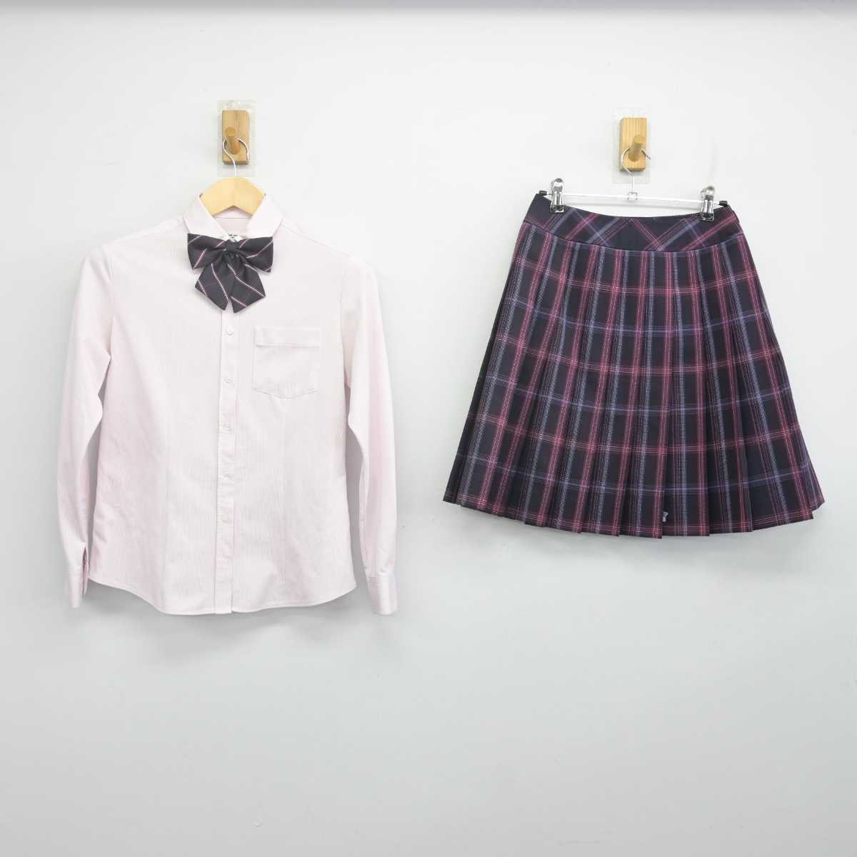 【中古】埼玉県 秋草学園高等学校 女子制服 5点 (ブレザー・ニット・シャツ・スカート) sf070288