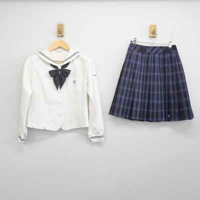 【中古】埼玉県 秋草学園高等学校 女子制服 5点 (セーラー服・ニットベスト・スカート) sf070289