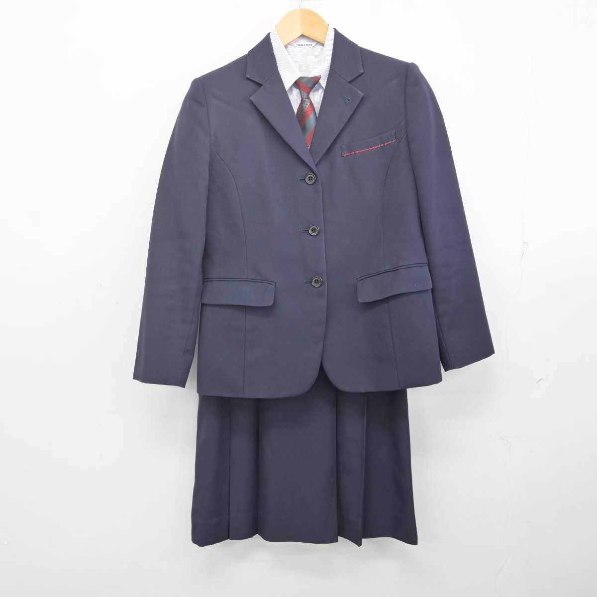 【中古】広島県 福山誠之館高等学校 女子制服 4点 (ブレザー・シャツ・スカート) sf070314