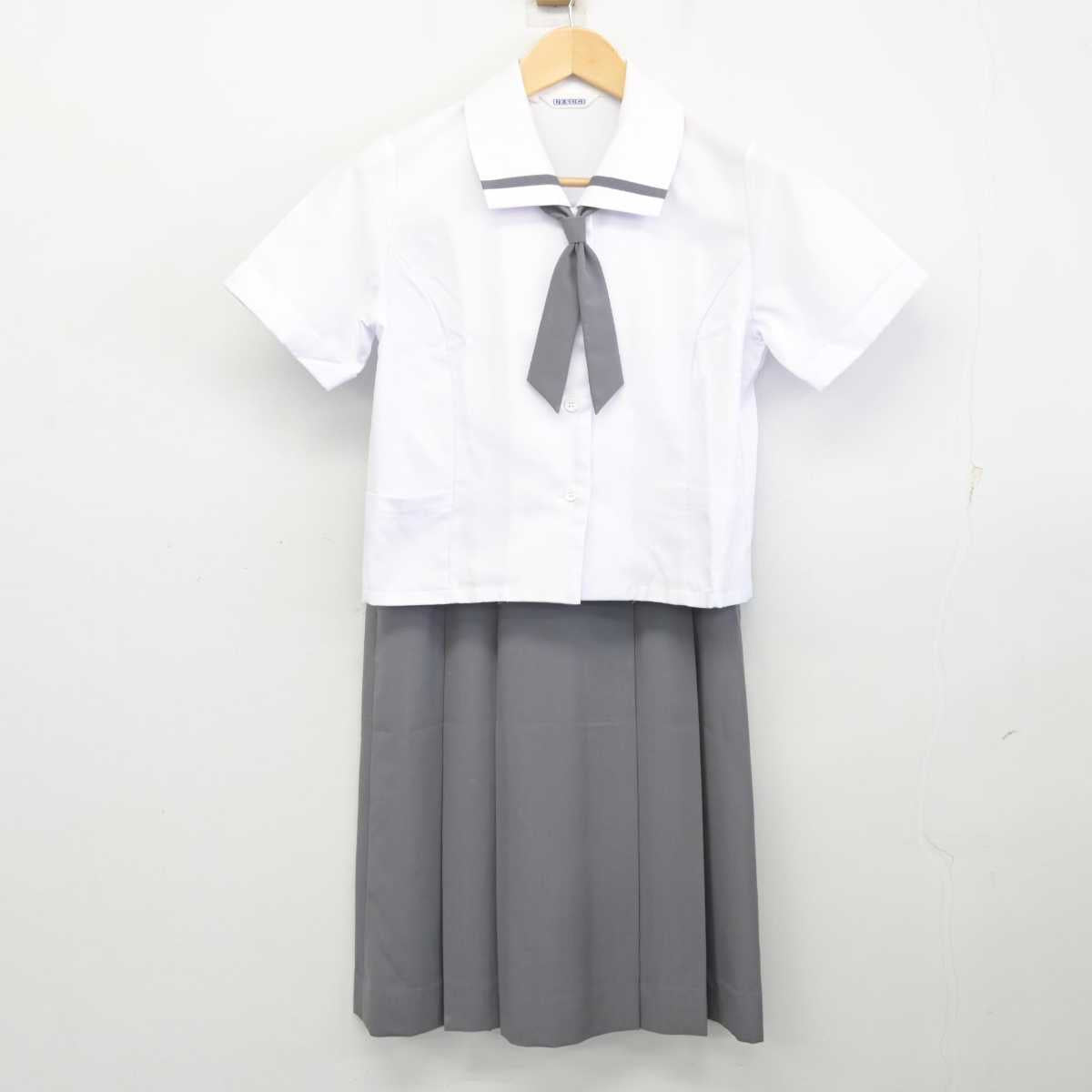 【中古】広島県 福山誠之館高等学校 女子制服 3点 (シャツ・スカート) sf070315