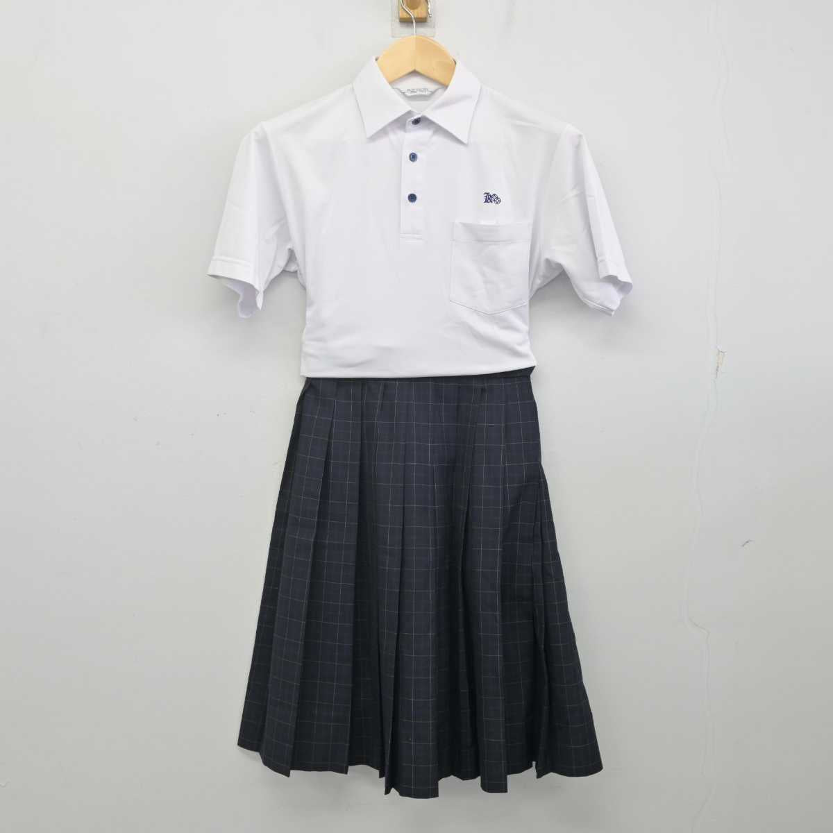 【中古】福岡県 諏訪中学校 女子制服 3点 (シャツ・シャツ・スカート) sf070327