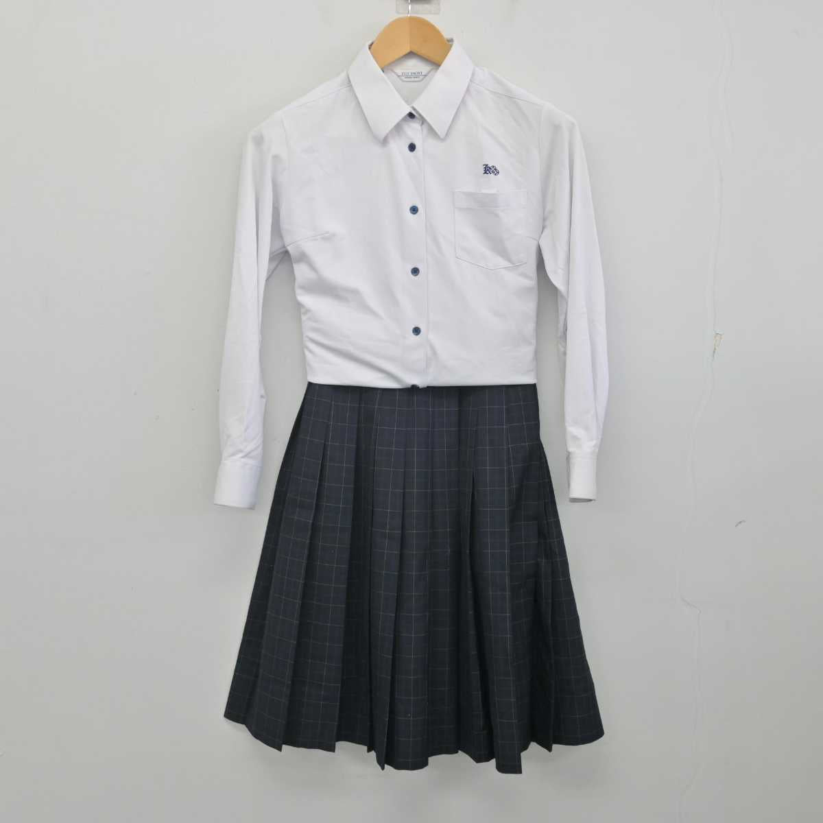 【中古】福岡県 諏訪中学校 女子制服 3点 (シャツ・シャツ・スカート) sf070327