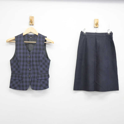 【中古】 事務服 女子制服 2点 (ベスト・スカート) sf070331