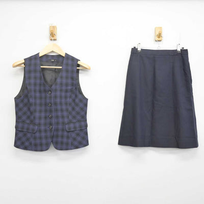 【中古】 事務服 女子制服 2点 (ベスト・スカート) sf070333