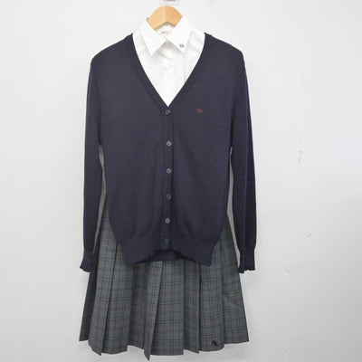 【中古】新潟県 新潟向陽高等学校 女子制服 4点 (ブレザー・ニット・シャツ・スカート) sf070337