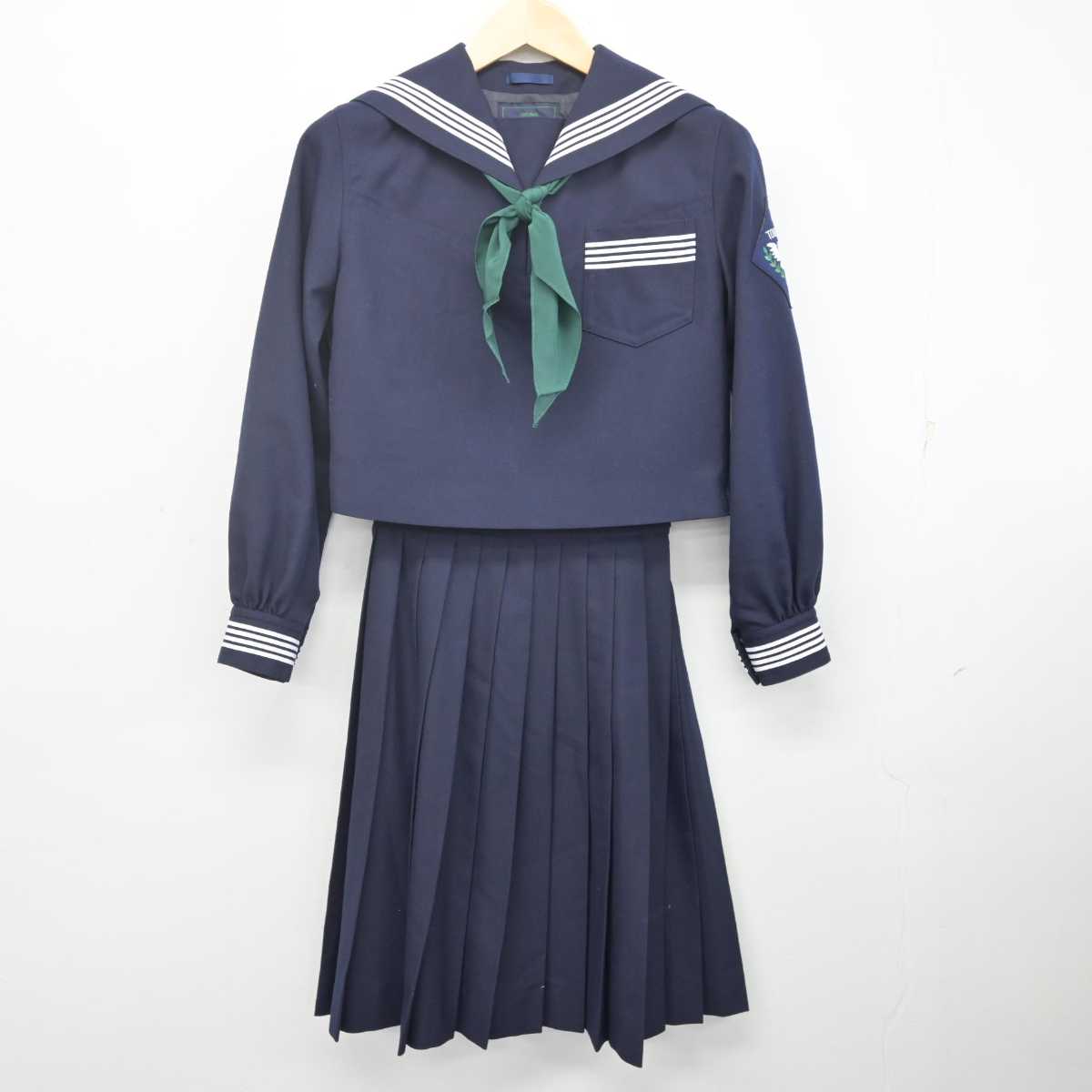 【中古】宮城県 常磐木学園高等学校 女子制服 3点 (セーラー服・スカート) sf070347