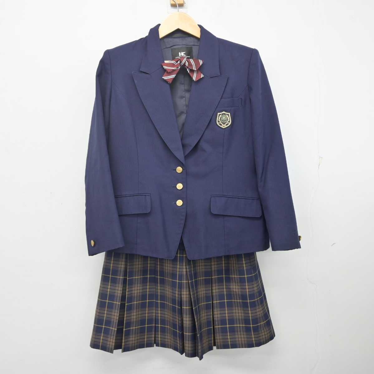 【中古】島根県 出雲北陵高等学校 女子制服 4点 (ブレザー・ニット・スカート) sf070359