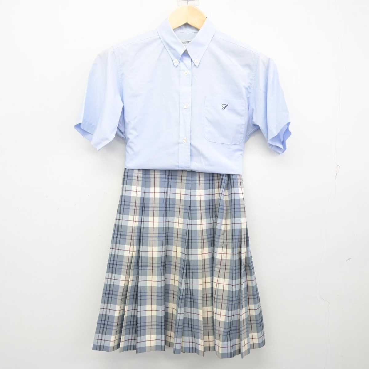 【中古】青森県 五所川原商業高等学校 女子制服 3点 (シャツ・スカート) sf070371