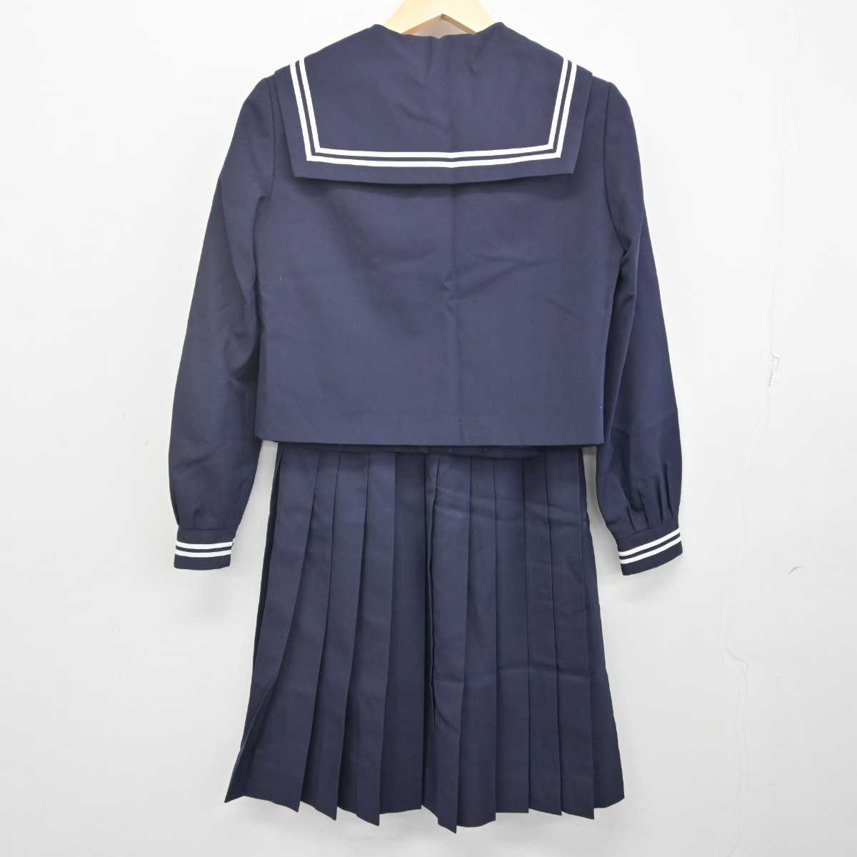 【中古】青森県 柏中学校 女子制服 3点 (セーラー服・スカート) sf070372