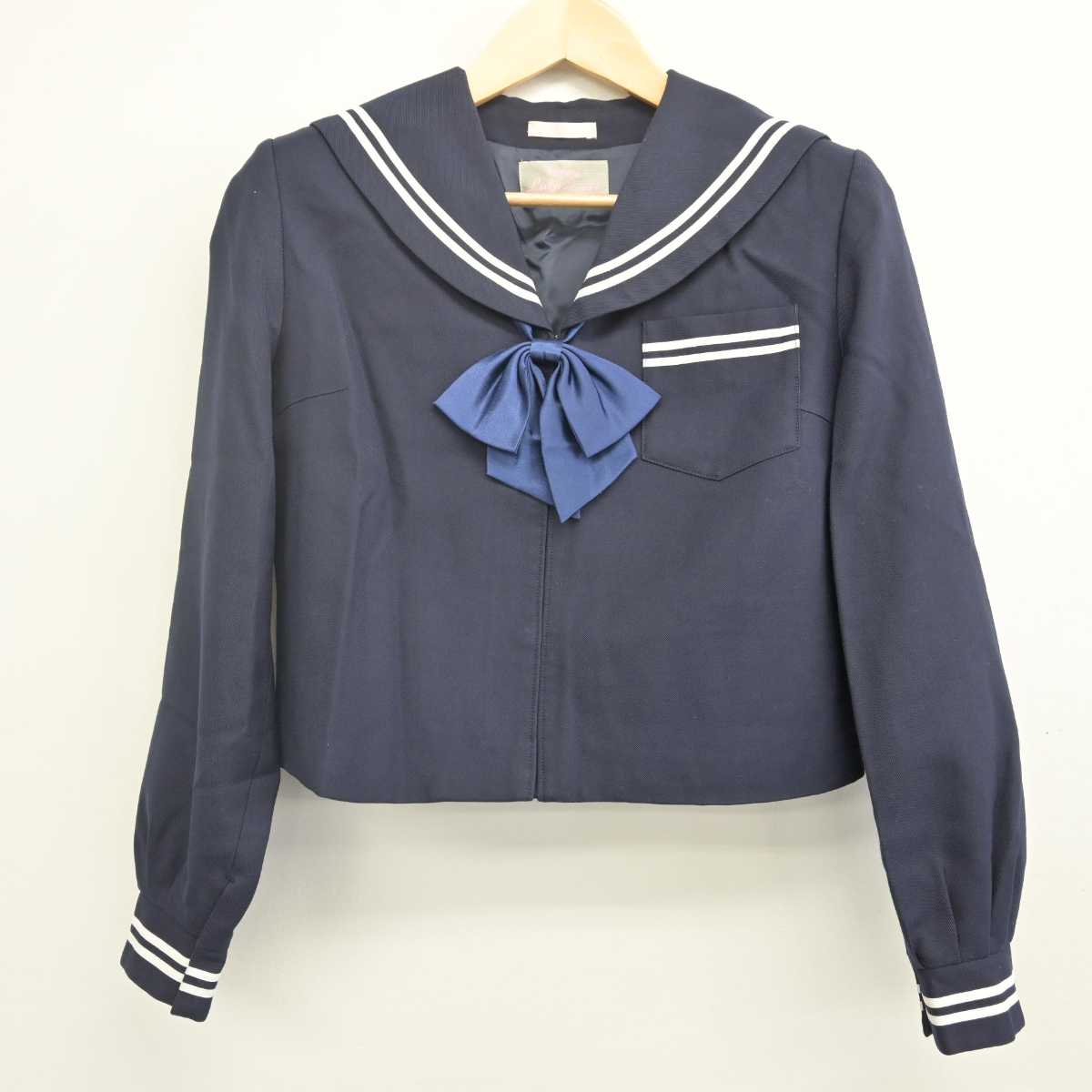 【中古】青森県 柏中学校 女子制服 3点 (セーラー服・スカート) sf070372