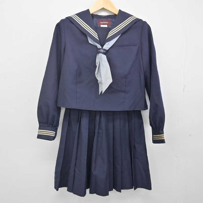【中古】神奈川県 向丘中学校 女子制服 3点 (セーラー服・スカート) sf070376