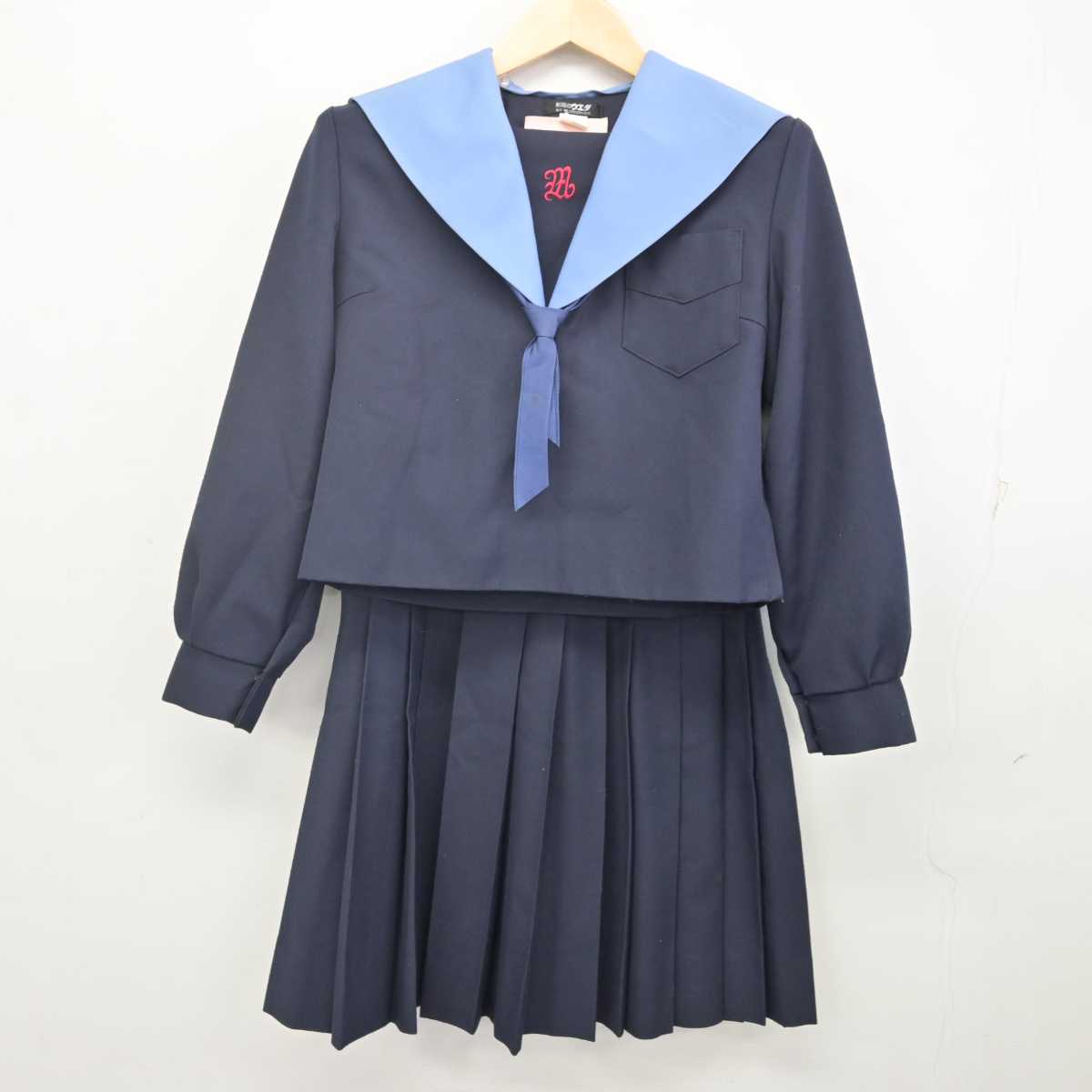 【中古】大阪府 宮山台中学校 女子制服 3点 (セーラー服・スカート) sf070382