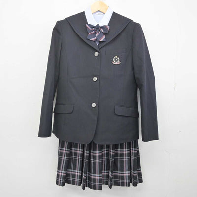 【中古】千葉県 千葉明徳高等学校 女子制服 5点 (ブレザー・シャツ・スカート) sf070385