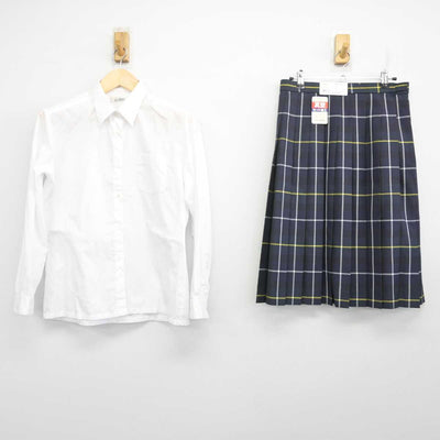 【中古】群馬県 新田暁高等学校 女子制服 2点 (シャツ・スカート) sf070393