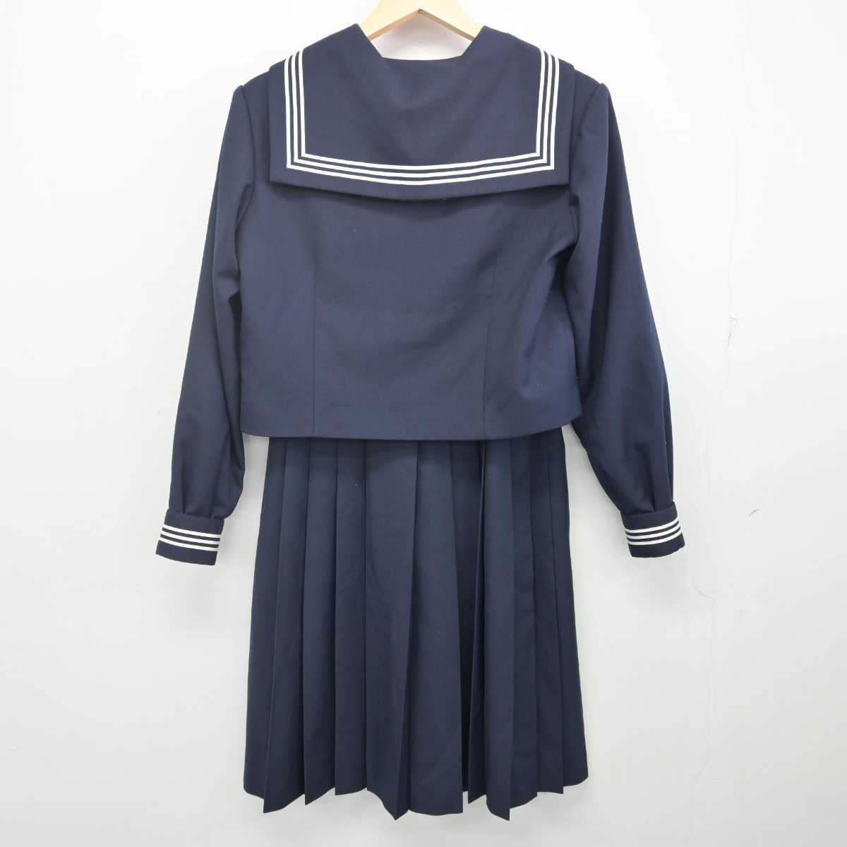 【中古】茨城県 水海道中学校 女子制服 3点 (セーラー服・スカート) sf070405